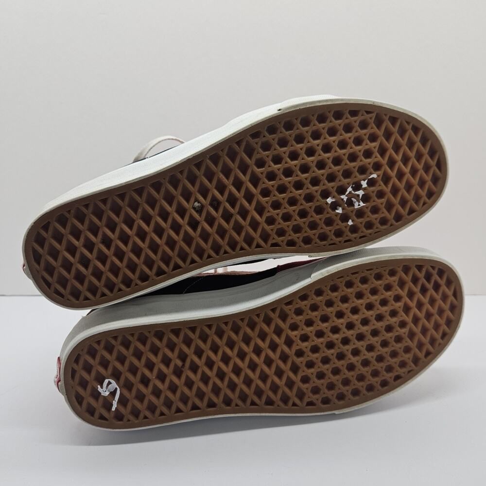 Vans Sk8-Hi M9.5 W11 Shoes Black/Red High Top Skate Sneakers Canvas Skool - Picture 5 of 7